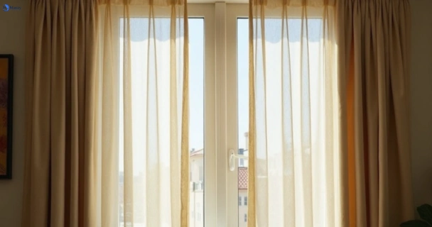 Dull dusty drapes in drysdale-vic before professional cleaning